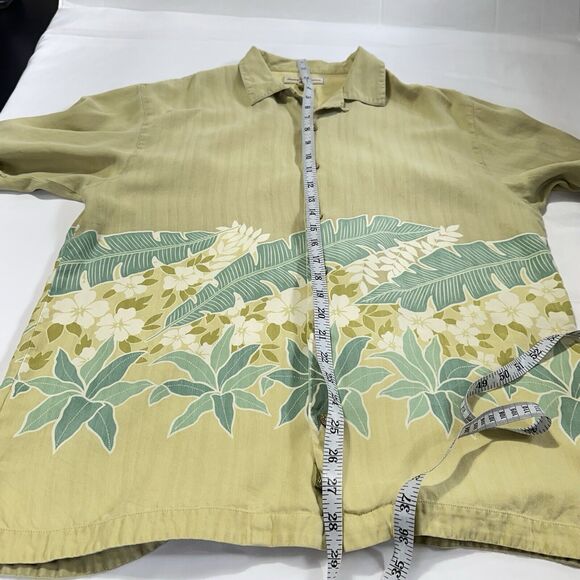 Tommy Bahama Tropical Floral 100% Silk Button Down Hawaiian Camp Shirt Medium - Picture 9 of 13